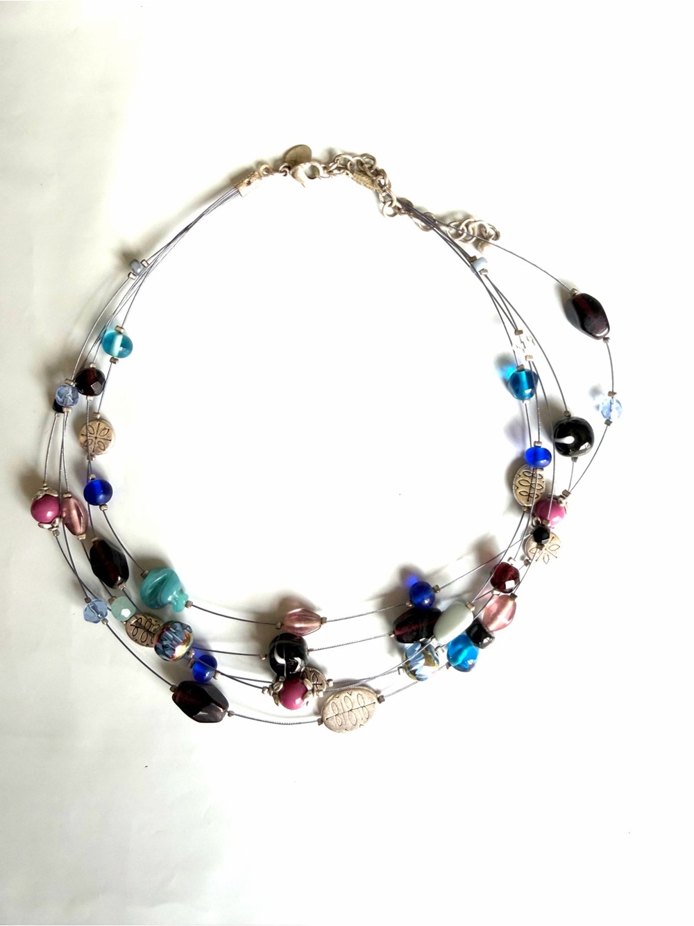 Lia Sophia Multi-Color Bead Multi-Strand Necklace - Women Jewelry